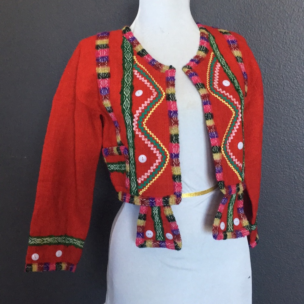 Boho Vintage Traditional bolero Peruvian Jacket